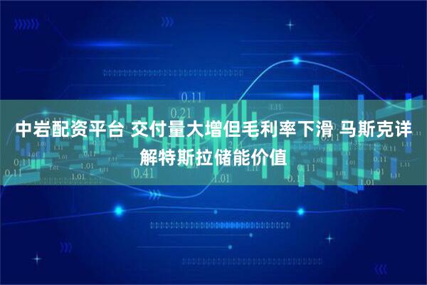 中岩配资平台 交付量大增但毛利率下滑 马斯克详解特斯拉储能价值